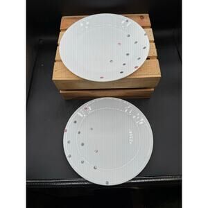 Corelle Polka Dottie Pattern Dinner Plates - Set of 2